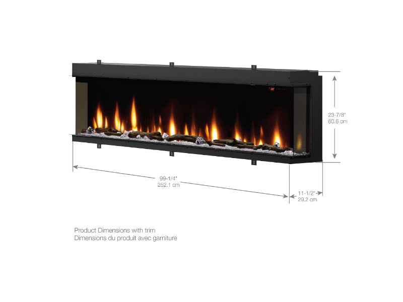 Dimplex Ignite Bold Built-in Linear Electric Fireplace 100"